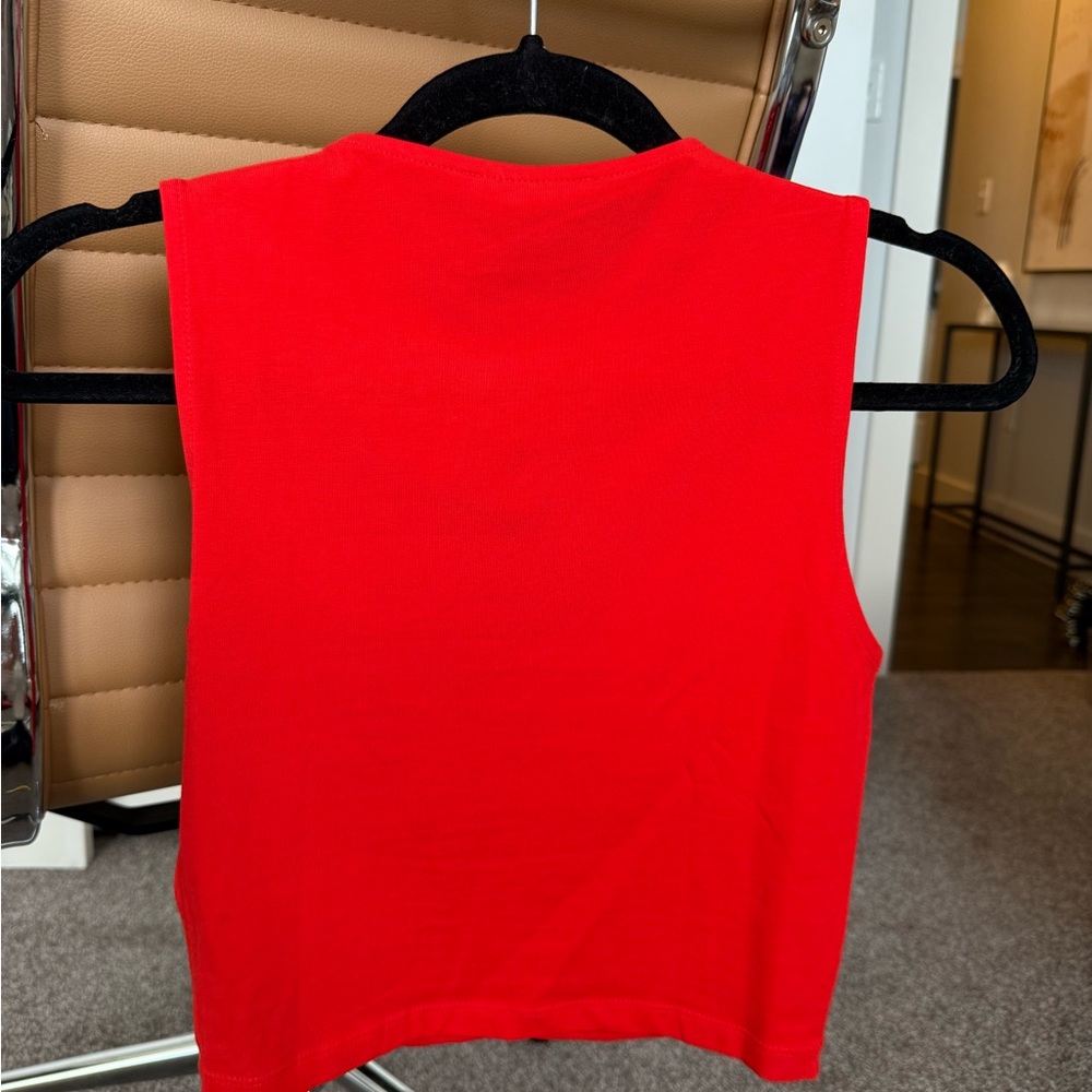 Zara Red Crop Top - Picture 2 of 3